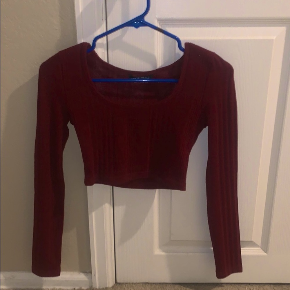 Red crop top